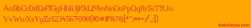 Whitlght Font – Red Fonts on Orange Background