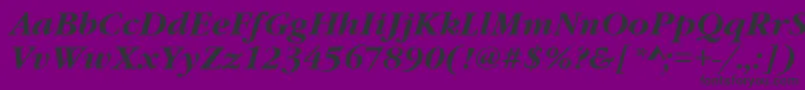 GaramondItcTBoldItalic Font – Black Fonts on Purple Background