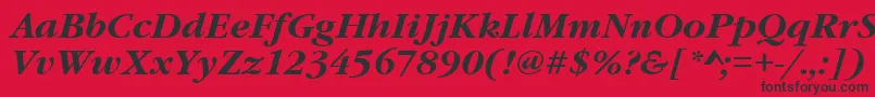 GaramondItcTBoldItalic Font – Black Fonts on Red Background