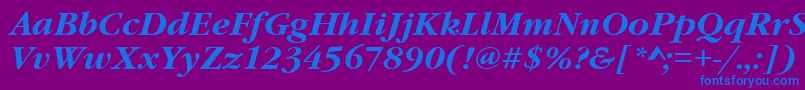 fuente GaramondItcTBoldItalic – Fuentes Azules Sobre Fondo Morado