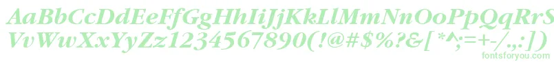 GaramondItcTBoldItalic-Schriftart – Grüne Schriften