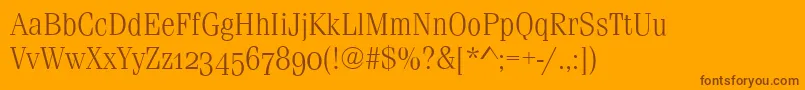fuente FerraraOsfLightRegular – Fuentes Marrones Sobre Fondo Naranja