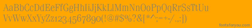 フォントFerraraOsfLightRegular – オレンジの背景に灰色の文字
