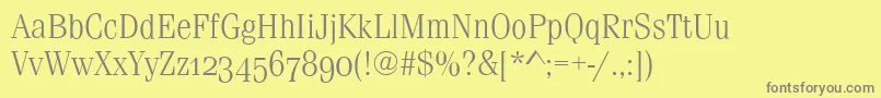 FerraraOsfLightRegular Font – Gray Fonts on Yellow Background