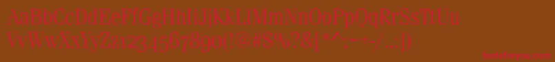 FerraraOsfLightRegular Font – Red Fonts on Brown Background