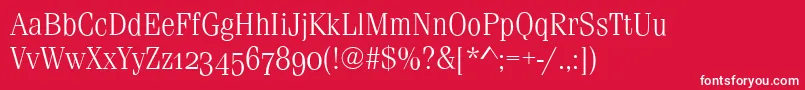 FerraraOsfLightRegular Font – White Fonts on Red Background