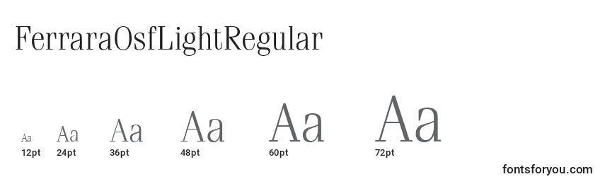FerraraOsfLightRegular Font Sizes