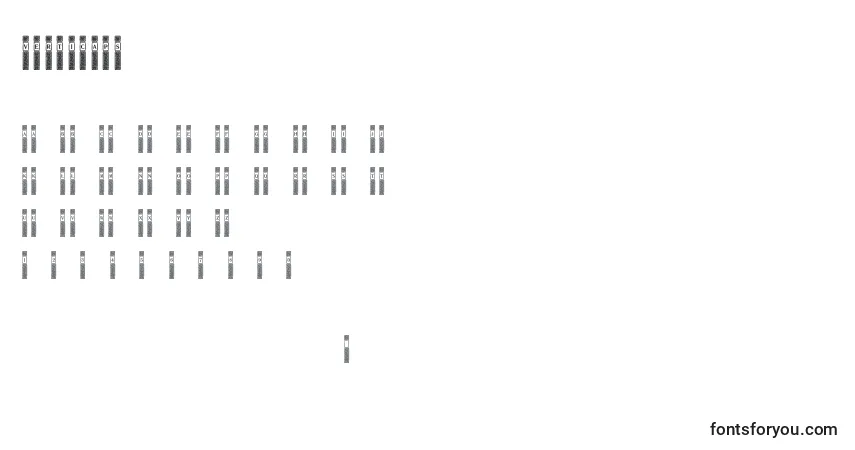 Шрифт Verticaps – алфавит, цифры, специальные символы