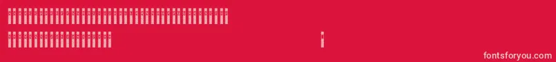 Verticaps Font – Pink Fonts on Red Background