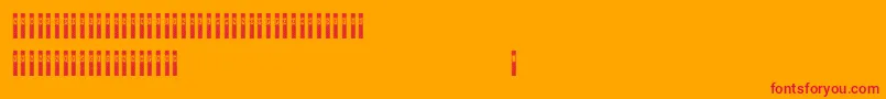 Verticaps Font – Red Fonts on Orange Background