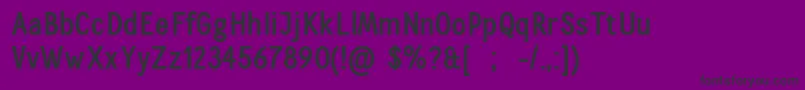 フォントCallingcardsBoldSample – 紫の背景に黒い文字