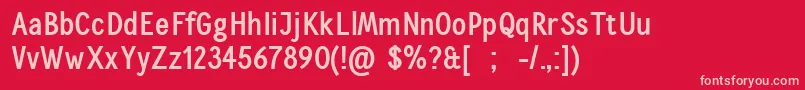 CallingcardsBoldSample Font – Pink Fonts on Red Background