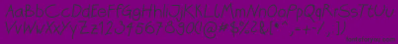 Fonte Katrins – fontes pretas em um fundo violeta