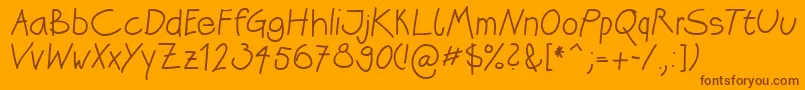Katrins Font – Brown Fonts on Orange Background