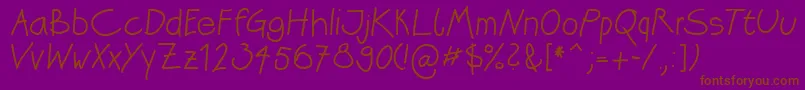 Katrins Font – Brown Fonts on Purple Background