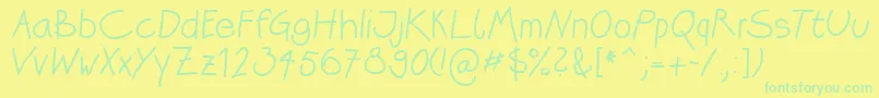 Шрифт Katrins – зелёные шрифты на жёлтом фоне