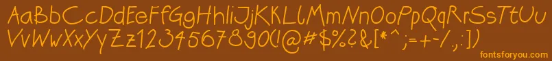 Katrins Font – Orange Fonts on Brown Background