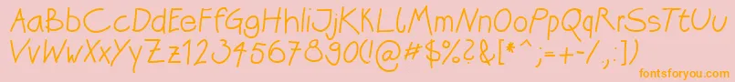 Katrins Font – Orange Fonts on Pink Background