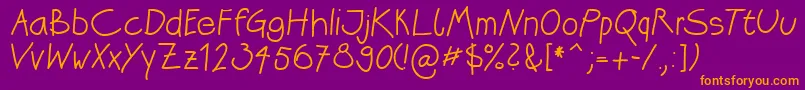 Katrins Font – Orange Fonts on Purple Background