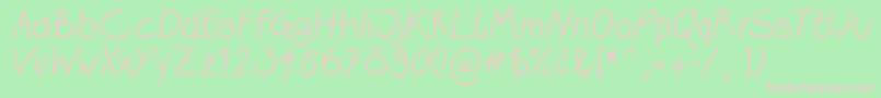 Katrins Font – Pink Fonts on Green Background