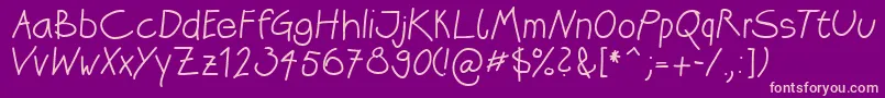Katrins Font – Pink Fonts on Purple Background