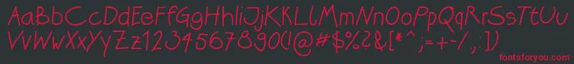 Katrins Font – Red Fonts on Black Background