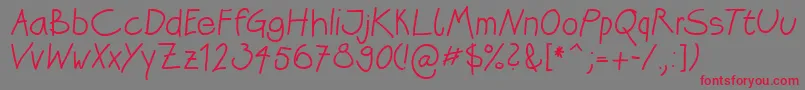 Katrins Font – Red Fonts on Gray Background