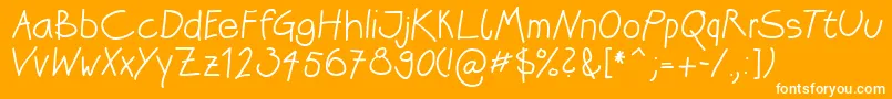 Katrins Font – White Fonts on Orange Background