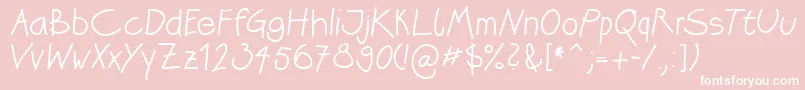 Katrins Font – White Fonts on Pink Background