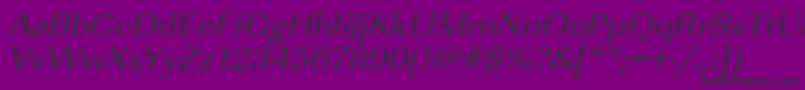 UrwimperialtextwidOblique Font – Black Fonts on Purple Background