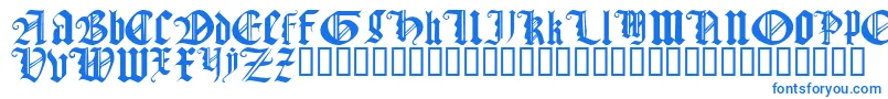 GothicTextureQuadrata-fontti – siniset fontit
