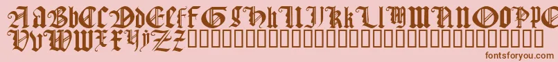 Más sobre la fuente GothicTextureQuadrata fuente GothicTextureQuadrata – Fuentes Marrones Sobre Fondo Rosa