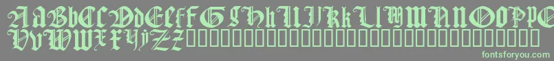 GothicTextureQuadrata Font – Green Fonts on Gray Background