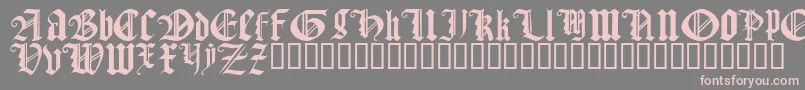 Шрифт GothicTextureQuadrata – розовые шрифты на сером фоне