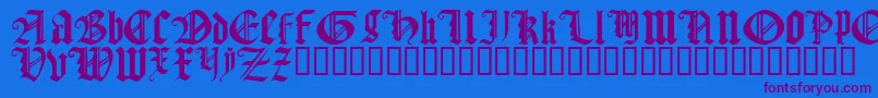 fuente GothicTextureQuadrata – Fuentes Moradas Sobre Fondo Azul