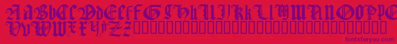 Шрифт GothicTextureQuadrata – фиолетовые шрифты на красном фоне