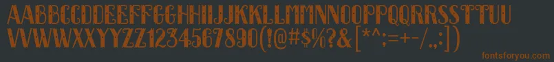Dacquoise Font – Brown Fonts on Black Background