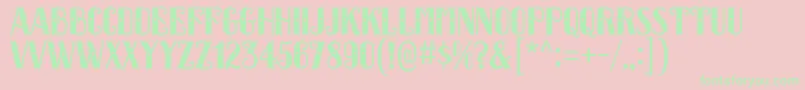 Dacquoise Font – Green Fonts on Pink Background