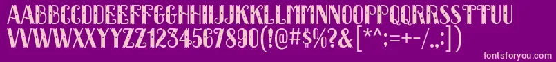 Dacquoise Font – Pink Fonts on Purple Background