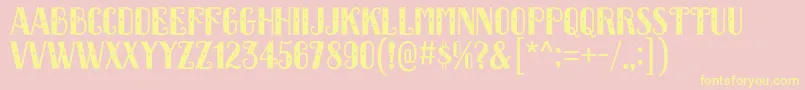 Dacquoise Font – Yellow Fonts on Pink Background