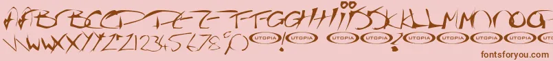 Thegurufont Font – Brown Fonts on Pink Background