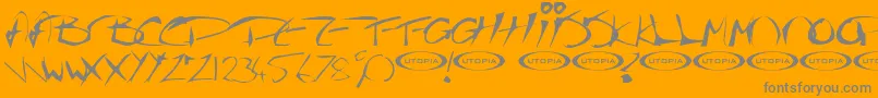 fuente Thegurufont – Fuentes Grises Sobre Fondo Naranja