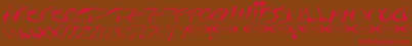 Подробнее о шрифте Thegurufont Шрифт Thegurufont – красные шрифты на коричневом фоне
