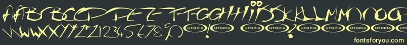 Weitere Informationen zur Thegurufont-Schriftart Thegurufont-Schriftart – Gelbe Schriften auf schwarzem Hintergrund