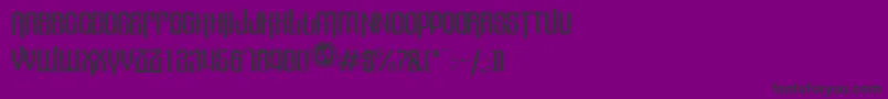 Шрифт Valleyofelah – чёрные шрифты на фиолетовом фоне
