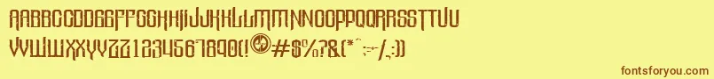 Valleyofelah Font – Brown Fonts on Yellow Background