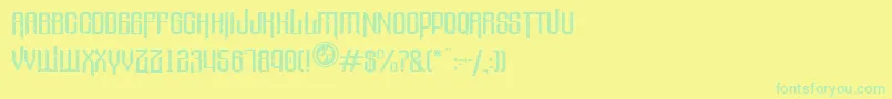 Valleyofelah Font – Green Fonts on Yellow Background