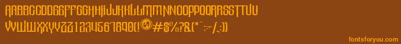 Шрифт Valleyofelah – оранжевые шрифты на коричневом фоне