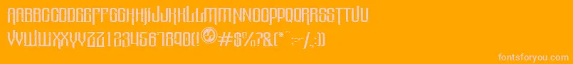 Valleyofelah Font – Pink Fonts on Orange Background