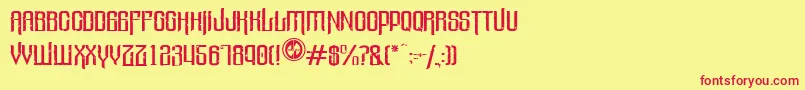 Valleyofelah Font – Red Fonts on Yellow Background